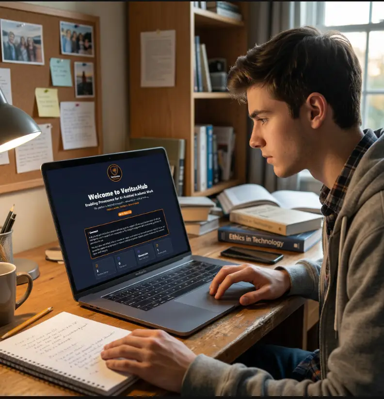 student2 on Laptop with Veritashub